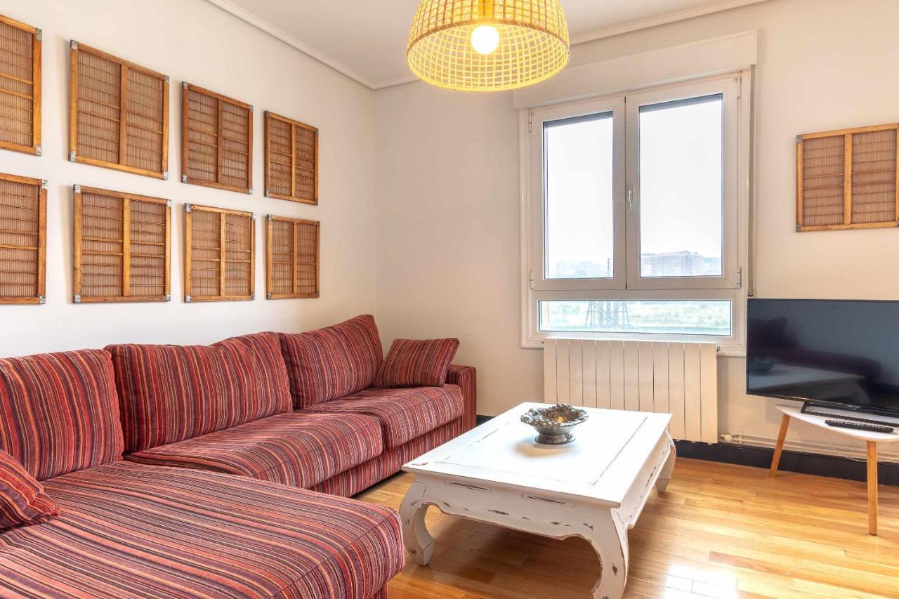 Apartamento Kuia Con Vistas Frontales A La Ria De Bilbao Cerca Del Metro Erandio Exterior foto